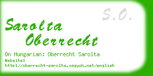 sarolta oberrecht business card